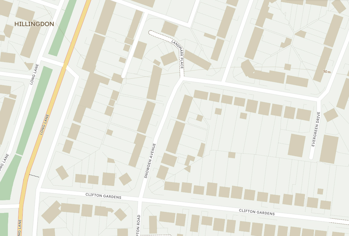 Location map for garden room enforcement notice case in Hillingdon